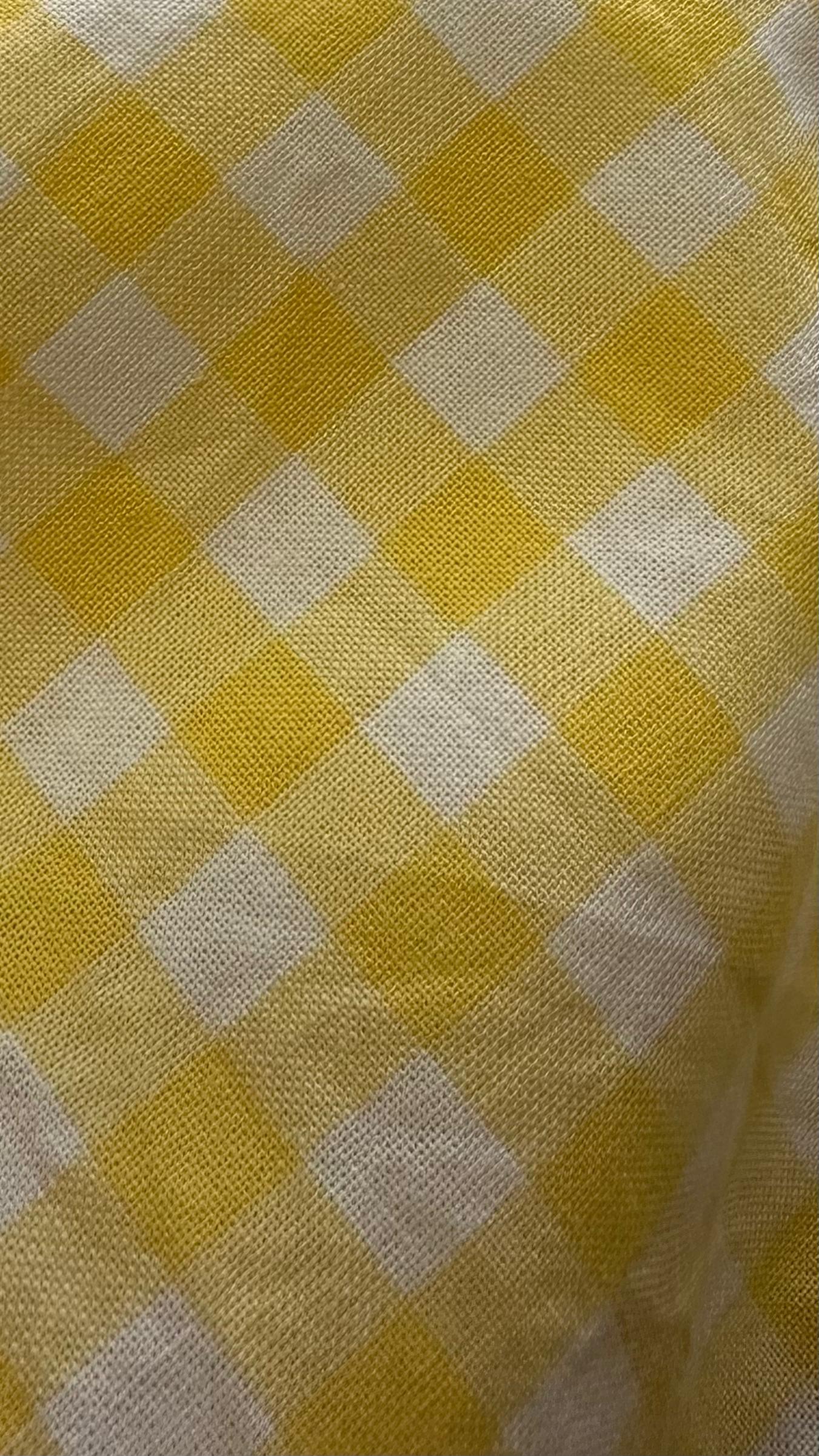 Yellow checked napkin
