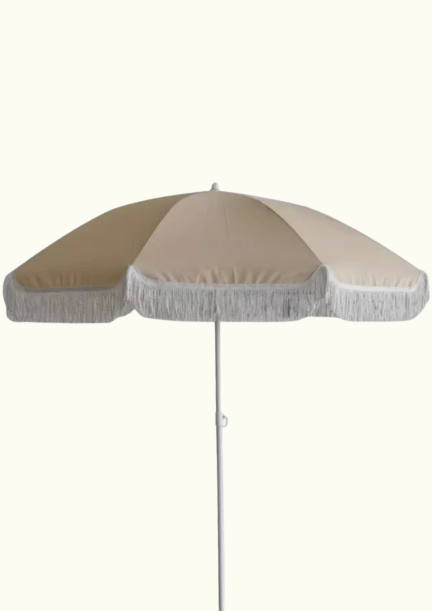 Beige parasol with tassels