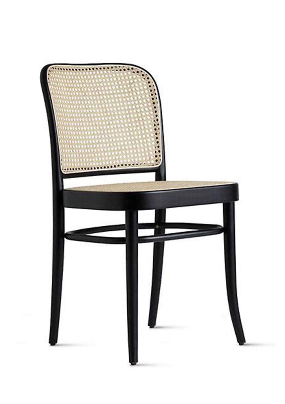 Black chairs with rattan