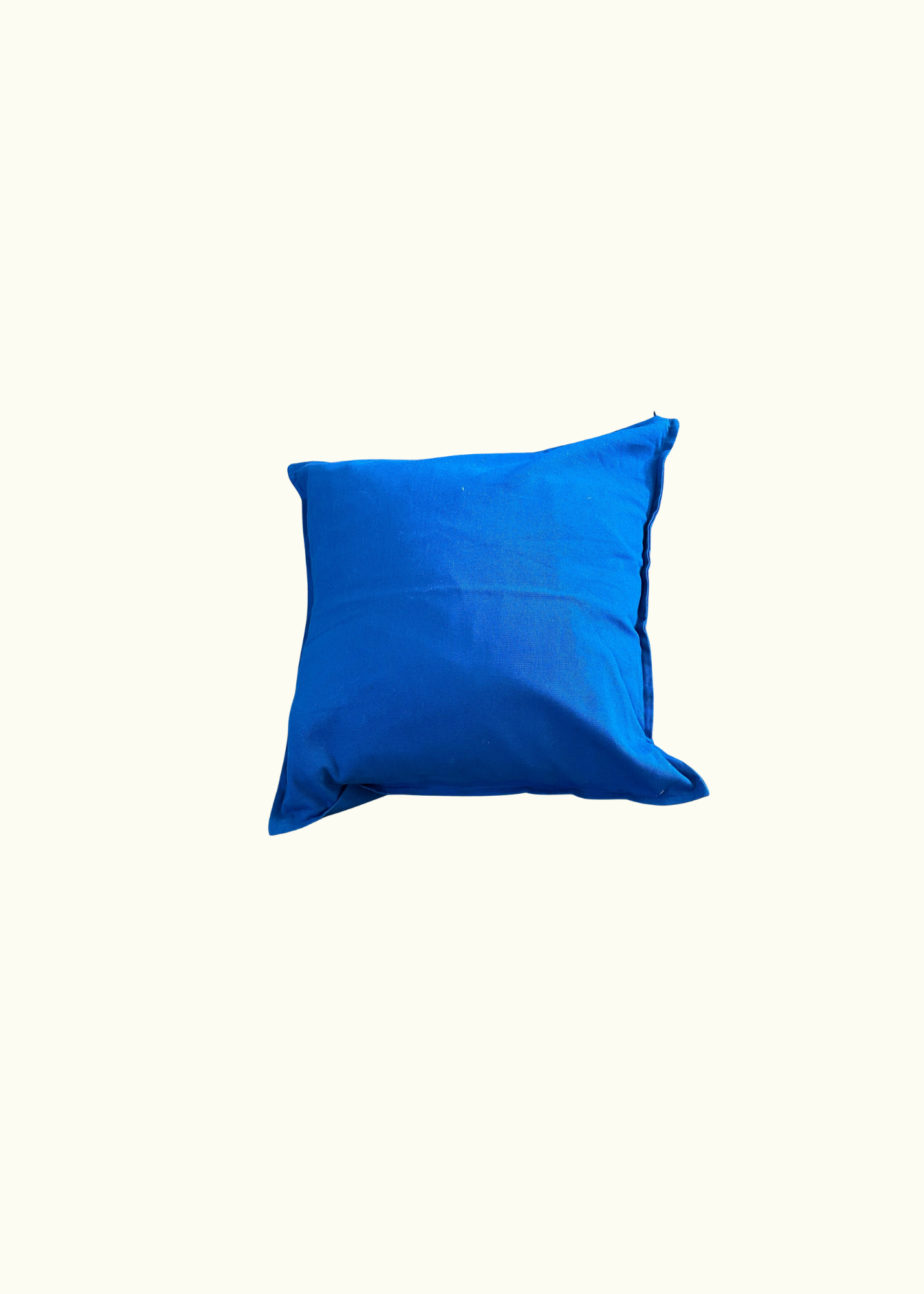 Royal blue check pillow