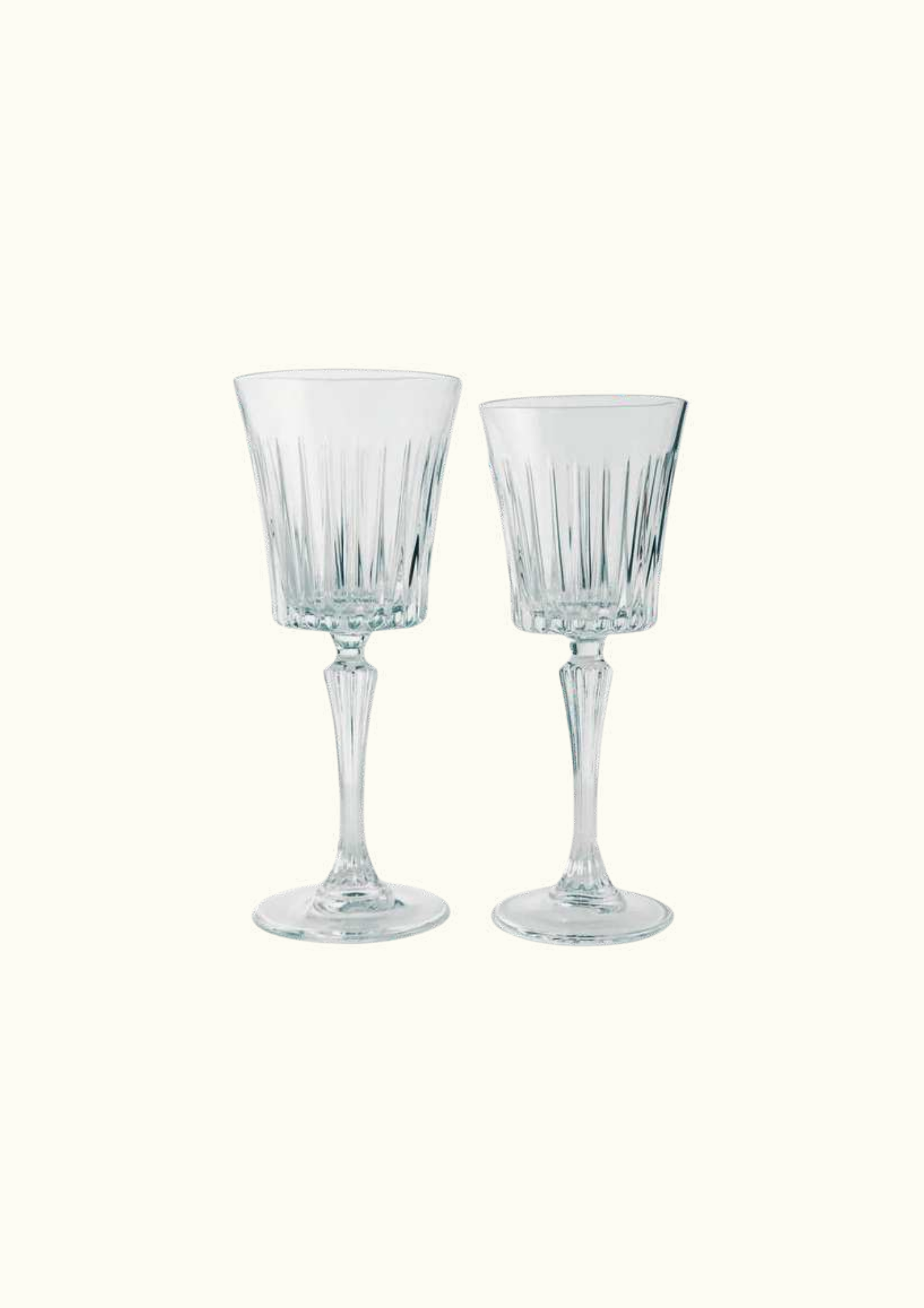 Crystal glasses on a stand