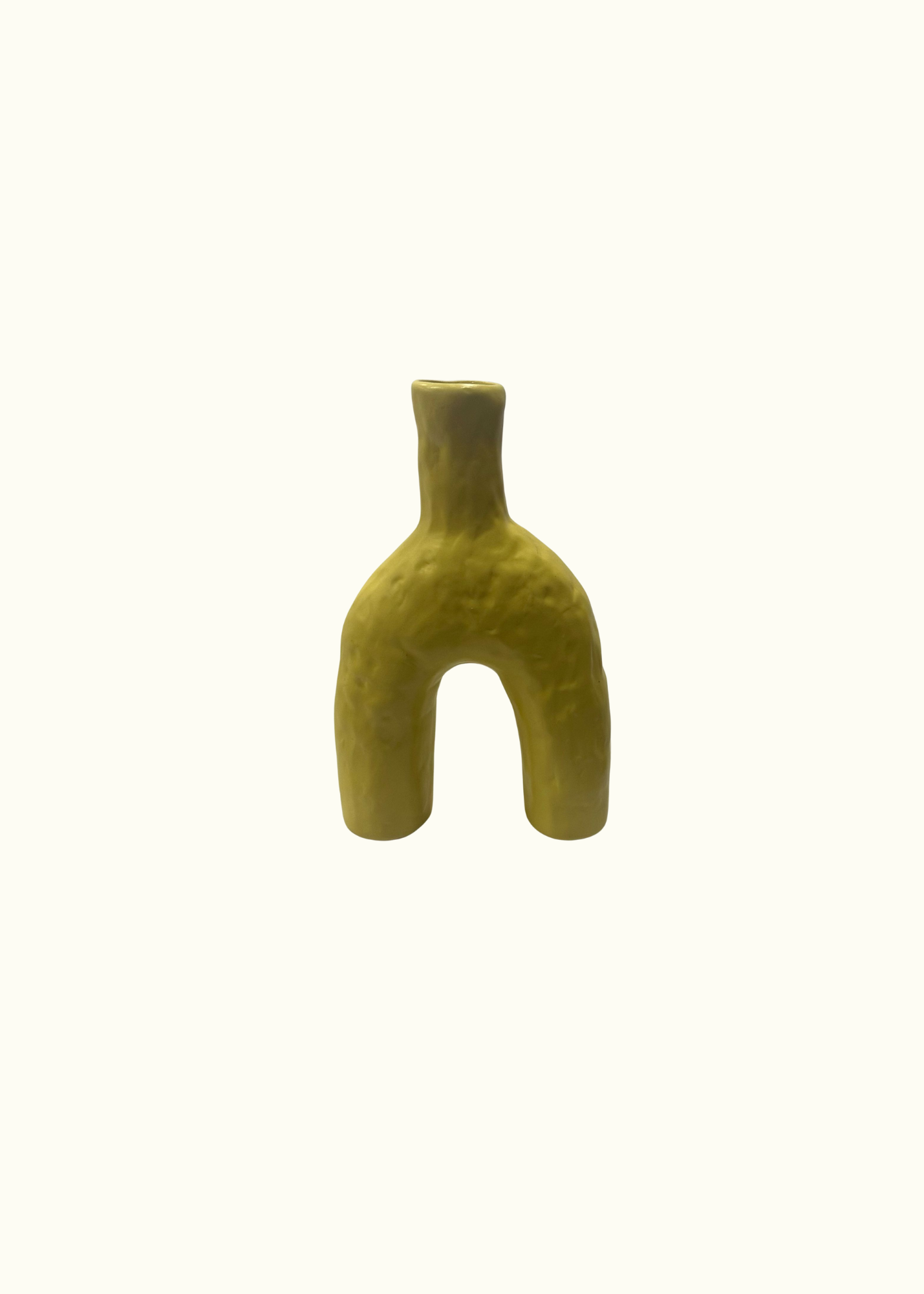 Yellow vase irregular texture