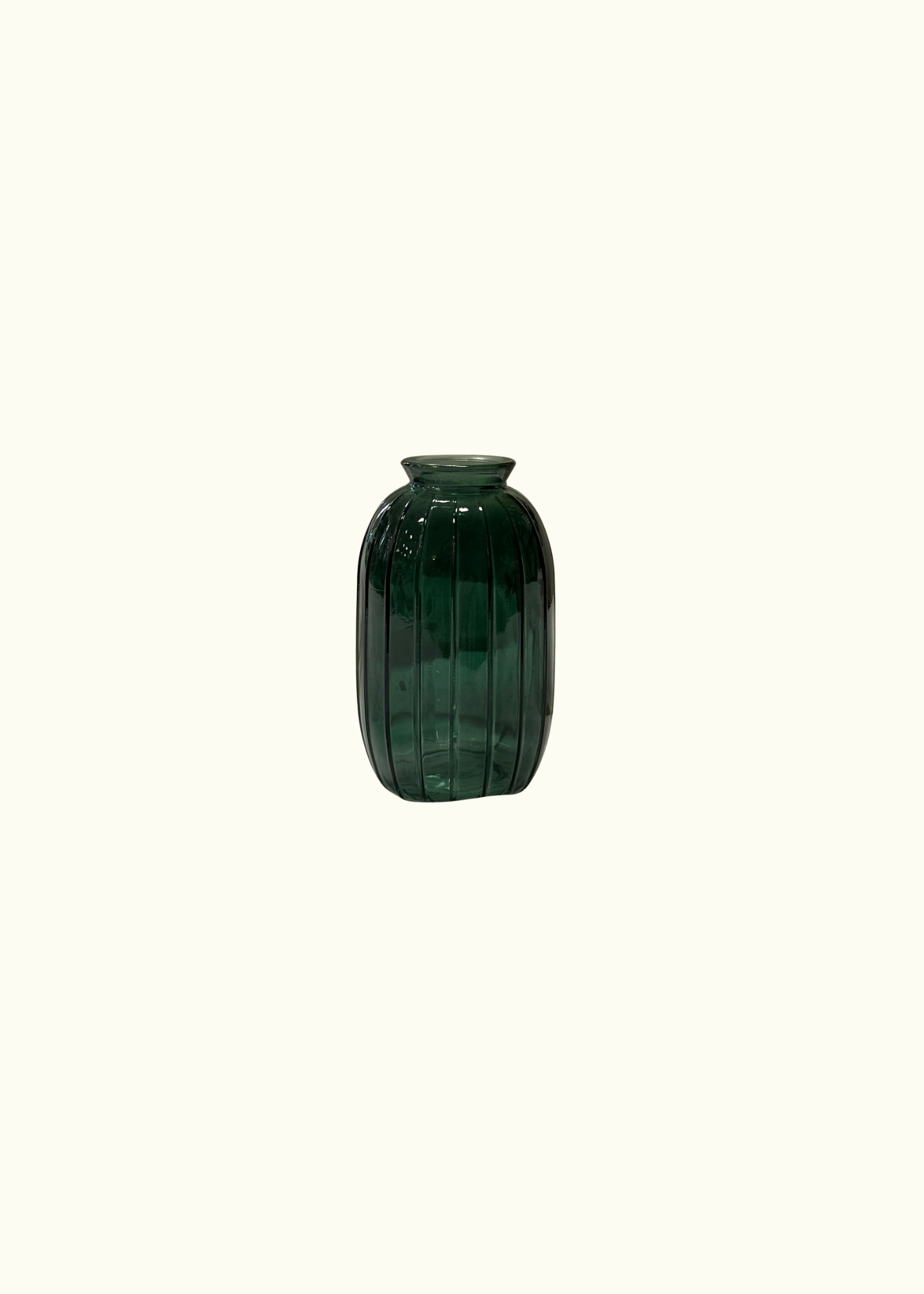 Green glass vase