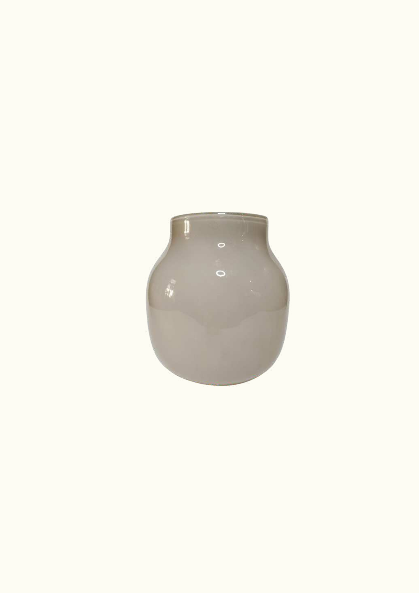 White glass jar liner shape vase