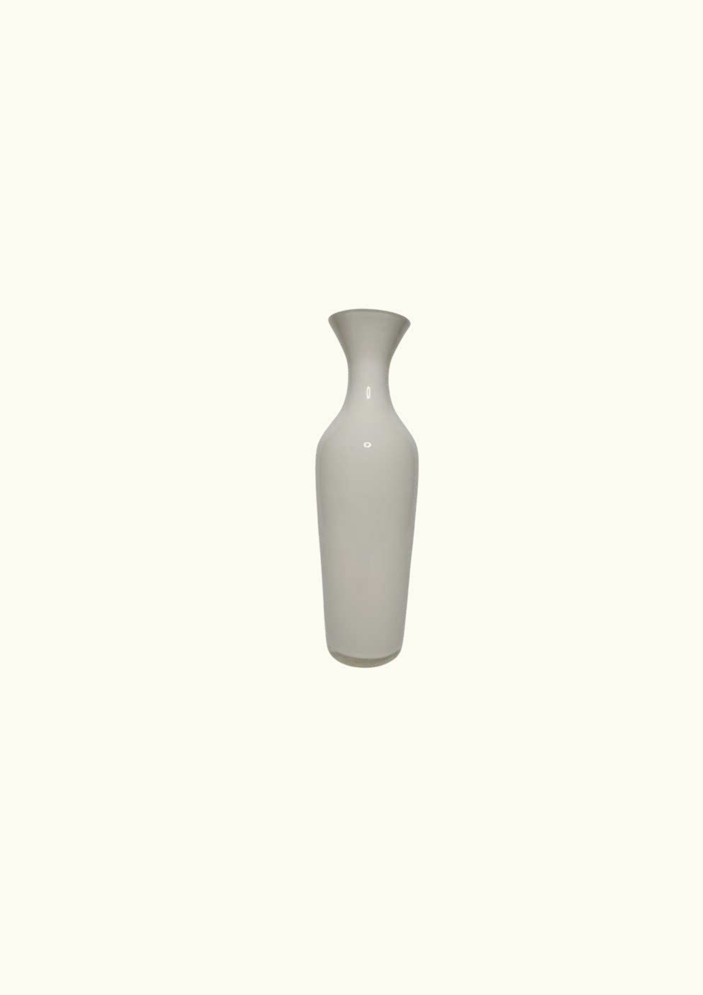 White glass vase