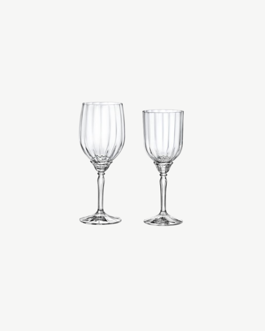 Wine and water glasses