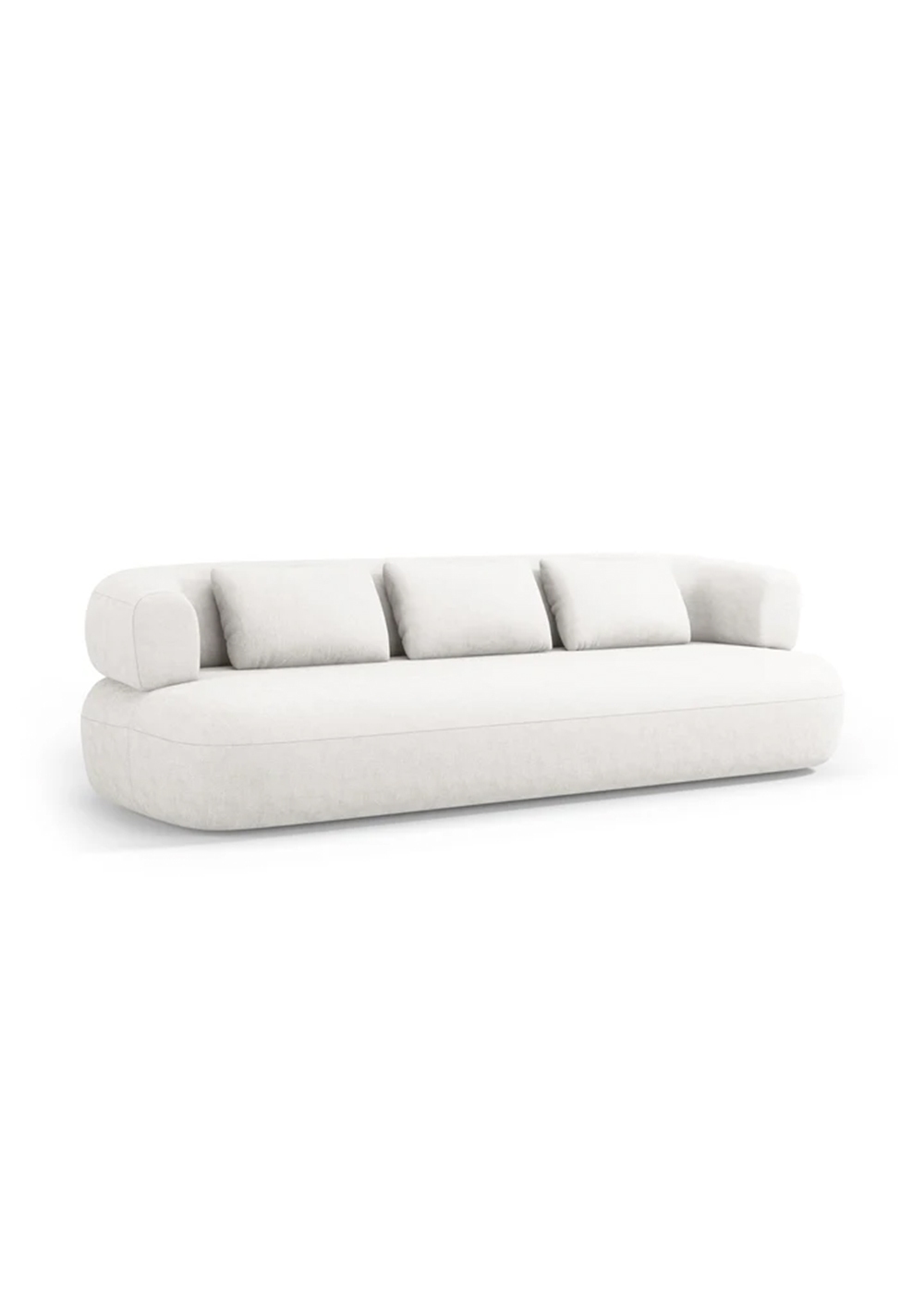 Beige four-seater sofa