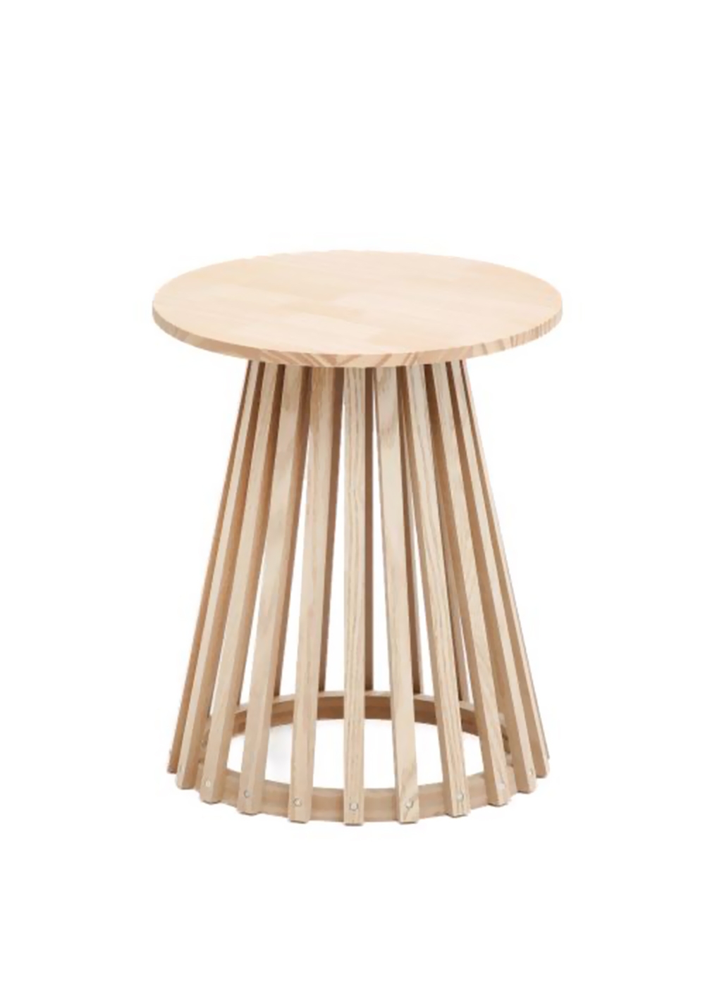 Wooden table with a plank base
