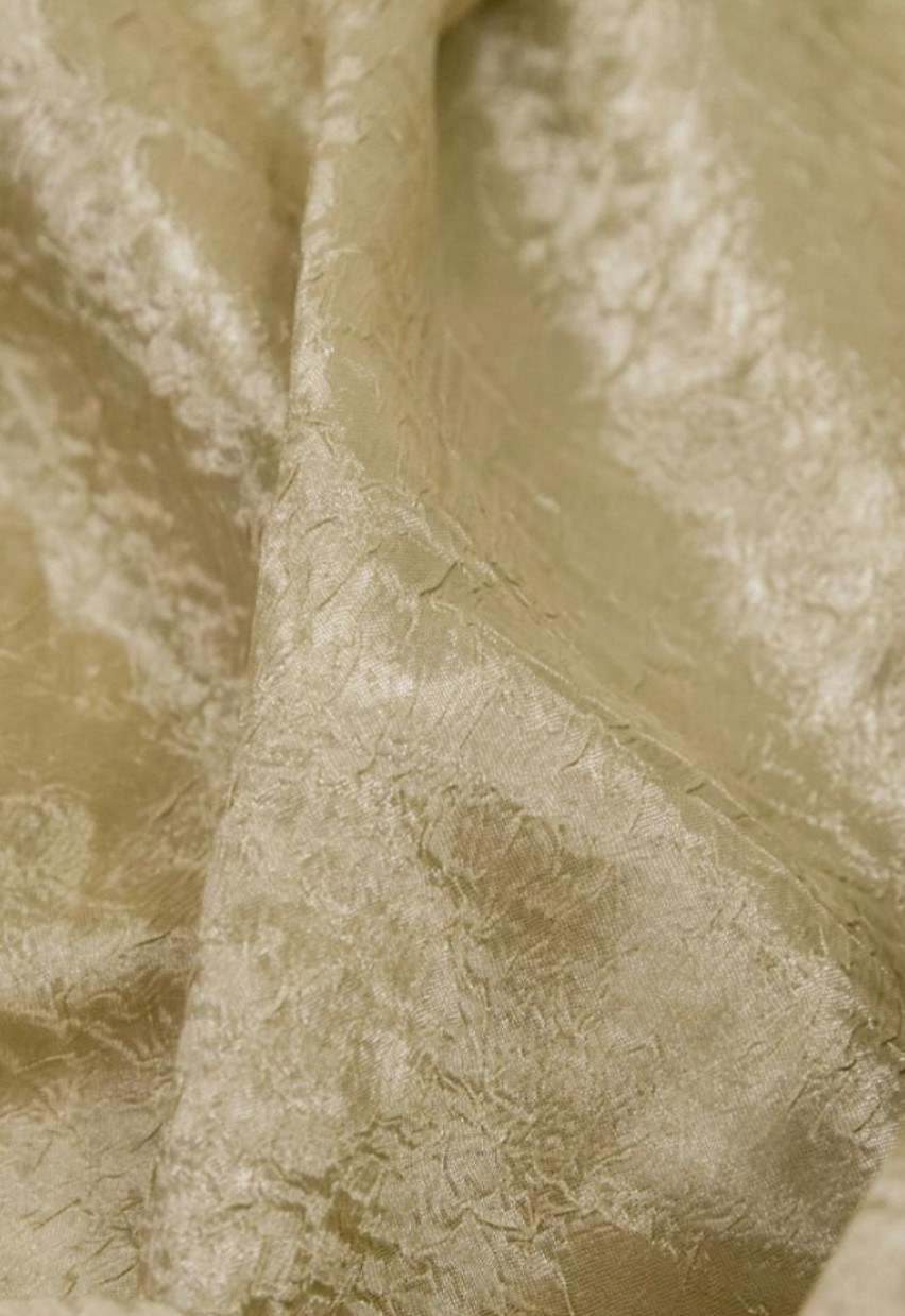 Golden round tablecloth