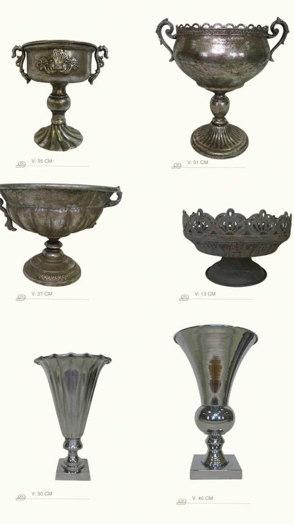 Silver vases
