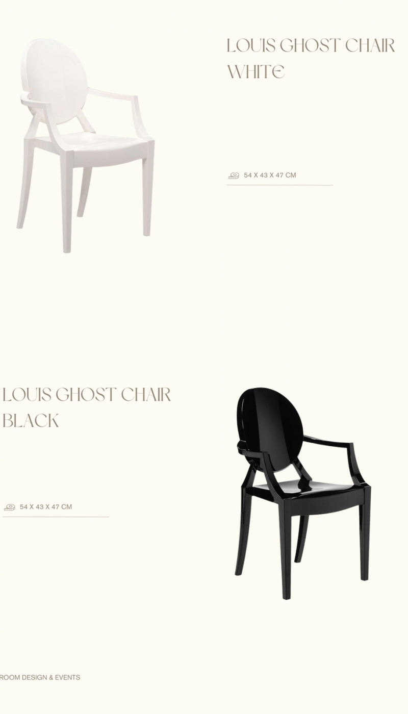 Louis Ghost stolice - Black